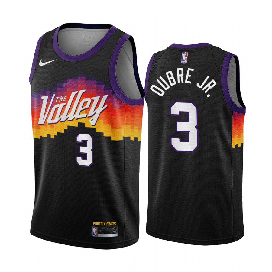 Men Phoenix Suns 3 kelly oubre jr black city edition the valley 2020 nba jersey